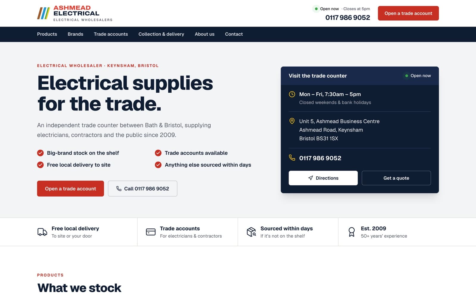 Ashmead Electrical website