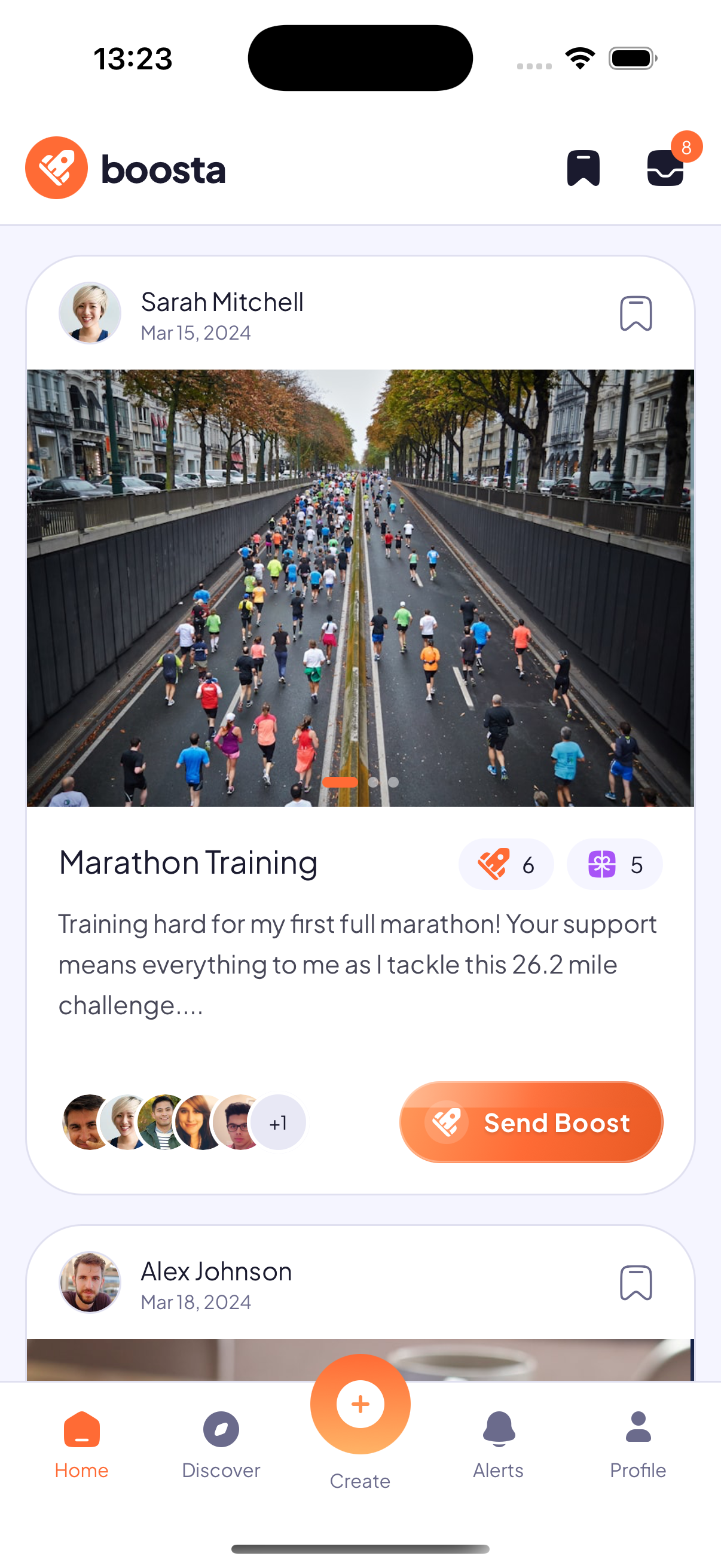 Boosta Analytics Screen